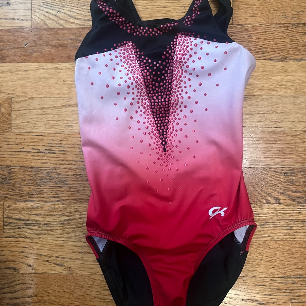 GK Gymnastics Red and Black Leotard